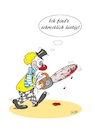 Cartoon: Horror-Clown (small) by BuBE tagged clown,horror,wortspiel,schrecklich,lustig