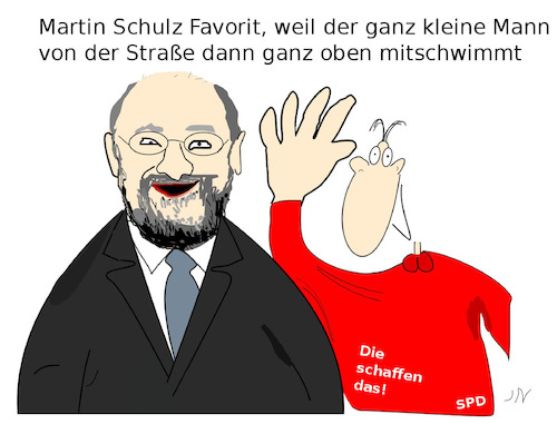Cartoon: Martin Schulz Wahlkampf (medium) by Jochen N tagged martin,schulz,spd,wahlkampf,bundestagswahl,links,kanzlerkandidat,sozialdemokraten