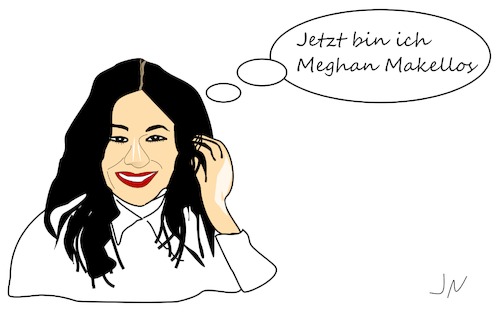 Cartoon: Meghan Markle (medium) by Jochen N tagged prinz,harry,meghan,markle,hochzeit,traumhochzeit,royal,wedding,prinzessin,queen,windsor,makel,makellos