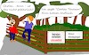 Cartoon: Blindgänger (small) by Jochen N tagged cholesterin,gefahr,gefährlich,lebensgefahr,cool,terrain,gelände,gebiet,zaun,mine,schilder,betreten,verboten,bombe,krieg,weltkrieg