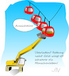 Cartoon: Seilbahnunglück (small) by Jochen N tagged seilbahn,gondel,bagger,aussicht,aussichtslos,profit,gier,geld,absturz,unglück,tod,manipulation,tourismus