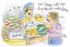 Cartoon: Amerikaner (small) by REIBEL tagged trump,amerikaner,bäcker,essen,ladenhüter,produktbezeichnung,verkauf,alt