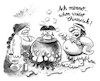 Cartoon: topfgespräche (small) by REIBEL tagged hausfrau,kochtopf,essen,kochen,kannibale,chinesisch,urwald,meckern,familie,abendessen