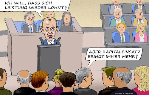 Cartoon: Regierungserklärung Merz 2 (medium) by Barthold tagged regierungserklärung,friedrich,merz,rede,bundestag,mai,14,2025,leistung,soll,sich,wieder,lohnen,plattitüde,kapitaleinsatz,aktienanlage,mehr,lukrativer,cartoon,karikatur,barthold,regierungserklärung,friedrich,merz,rede,bundestag,mai,14,2025,leistung,soll,sich,wieder,lohnen,plattitüde,kapitaleinsatz,aktienanlage,mehr,lukrativer,cartoon,karikatur,barthold