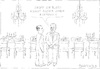 Cartoon: Bankett für Erdogan in Berlin (small) by Barthold tagged recep,tayyip,erdogan,cem,özdemir,bankett,berlin,27,september,2018,frank,walter,steinmeier,tafel,kronleuchter