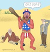 Cartoon: Stone Age Revival (small) by Barthold tagged america,uncle,sam,nordstream,sanctions,allseas,neandertaler,law,jungle,stone,age,caveman,national,egoism,arrogance,disrespect,souvereignty