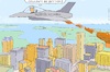 Cartoon: T. doesn t Give a Shit on the US (small) by Barthold tagged usa,no,kings,demonstrations,protests,october,18,2025,reaction,trump,ai,video,president,flys,bomber,drops,shit,unsavory,dismissive,disrespectful,bird,eye,view,american,city,jet,fighter,demonstration,cartoon,caricature,barthold