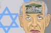 Cartoon: Trapped in the Logic of War (small) by Barthold tagged israel,benjamin,netanyahu,one,year,war,against,hamas,hezbollah,iran,only,contents,head,modalities,mary,go,round,soldiers,tank,attack,aircraft,fighter,jet,cartoon,caricature,barthold