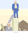 Cartoon: UK Local Elections 2019 (small) by Barthold tagged local,elections,great,britain,2019,jeremy,corbyn,theresa,may,vince,cable,liberal,democrats,tories,labour,winners,podium,heap,earth,pit,ladder,stepladder