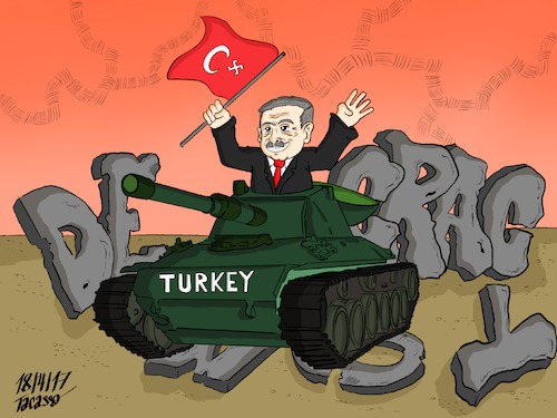Cartoon: Tuerkey_Referendum (medium) by Tacasso tagged recep,tayyip,erdogan,referendum,demokratie,democracy,turkey,türkei,türkiye,akp,chp,hdp,mhp,diktator,dictator,europa,islam,sultan