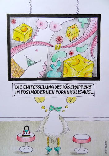 Cartoon: im museum (medium) by katzen-gretelein tagged museum