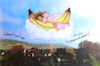 Cartoon: schwebende banane (small) by katzen-gretelein tagged schwein,igel,liebe,himmel,banane