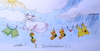 Cartoon: wetter    durchwachsen (small) by katzen-gretelein tagged katze,wetter,sonne,regen,unterwäsche