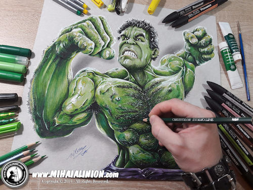 Cartoon: Drawing Hulk - 3D Comics (medium) by Art by Mihai Alin Ion tagged drawing,illustration,painting,3dart,mihaialinion,pencildrawing,comicbook,comics,incrediblehulk,thehulkk,drawinghulk,brucebanner,marvel,superheroes