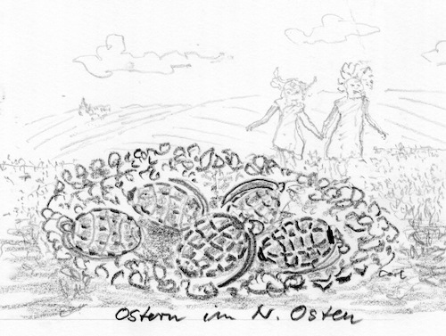 Cartoon: Ostern im Nahen Osten (medium) by kritzelcarl tagged ostern,krieg