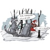 Cartoon: Unter Wölfen (small) by OTTbyrds tagged weihnachten,märchen,rotkäppchen,wölfe,böserwolf,haarig,alt