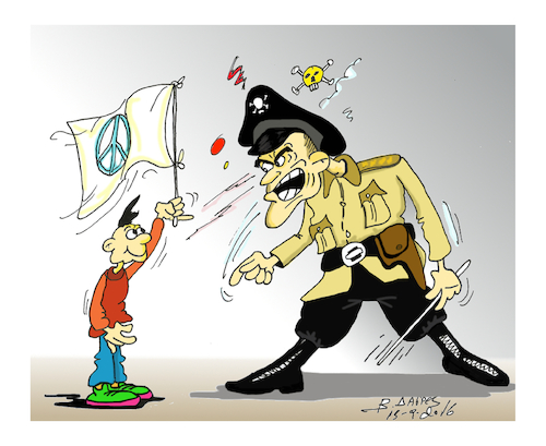 Cartoon: he bother (medium) by vasilis dagres tagged politic