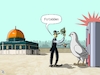 Cartoon: Al Aqsa mosque and metal detecto (small) by Ali Ghamir tagged al,aqsa,mosque,and,metal,detectors
