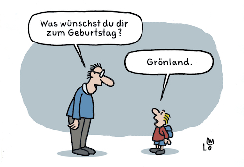 Cartoon: Geburtstagswunsch (medium) by Lo Graf von Blickensdorf tagged vater,sohn,geburtstag,geburtstagswunsch,grönland,dänemark,donald,trump,kolonialisierung,karikatur,lo,graf,cartoon,land,staat,nato,usa,amerika,vater,sohn,geburtstag,geburtstagswunsch,grönland,dänemark,donald,trump,kolonialisierung,karikatur,lo,graf,cartoon,land,staat,nato,usa,amerika