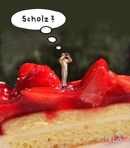 Cartoon: Wo ist Scholz? (medium) by Lo Graf von Blickensdorf tagged bundeskanzler,scholz,vermisst,erdbeertorte,fernglas,suche,abgetaucht,bundeskanzler,scholz,vermisst,erdbeertorte,fernglas,suche,abgetaucht