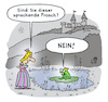 Cartoon: Begegnung (small) by Lo Graf von Blickensdorf tagged märchen,gebrüder,grimm,froschkönig,wunsch,nein,prinzessin,frosch,verzauberter,prinz,schloss,sage