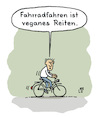 Cartoon: Fahrradfahren (small) by Lo Graf von Blickensdorf tagged rad,fahrrad,radfahren,fahrradfahren,vegan,reiten,pferd,reiter,gesundheit,political,correct,mann,öko,karikatur,lo,cartoon,bicycle