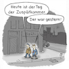 Cartoon: Zu spät (small) by Lo Graf von Blickensdorf tagged tag,gedenktag,kumpels,digger,streetart,berlin,chillen,späti,hiphopper,rapper,pünktlich,pünktlichkeit,gestern,heute,cartoon,atze,keule