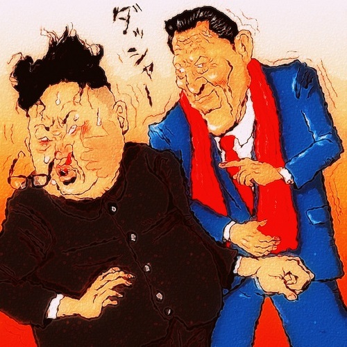 Cartoon: Dispute (medium) by takeshioekaki tagged inoki