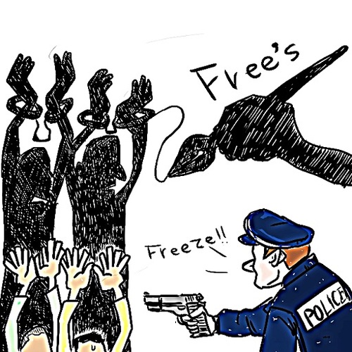 Cartoon: Free (medium) by takeshioekaki tagged free
