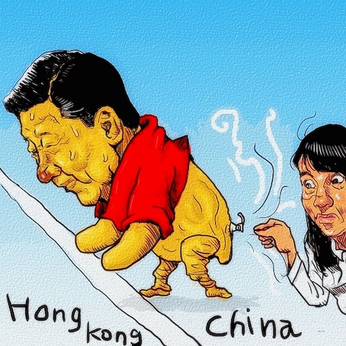 Cartoon: Hongkong (medium) by takeshioekaki tagged hongkong