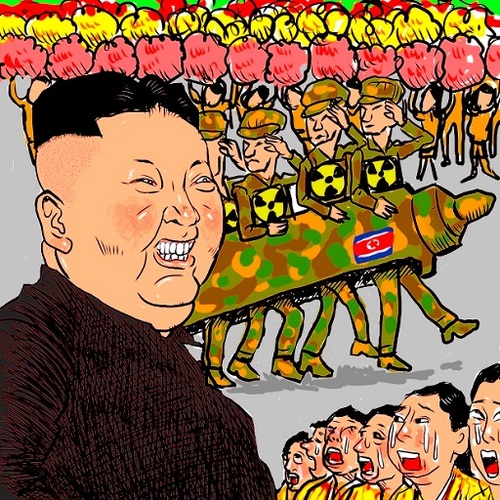 Cartoon: military parade (medium) by takeshioekaki tagged military,parade