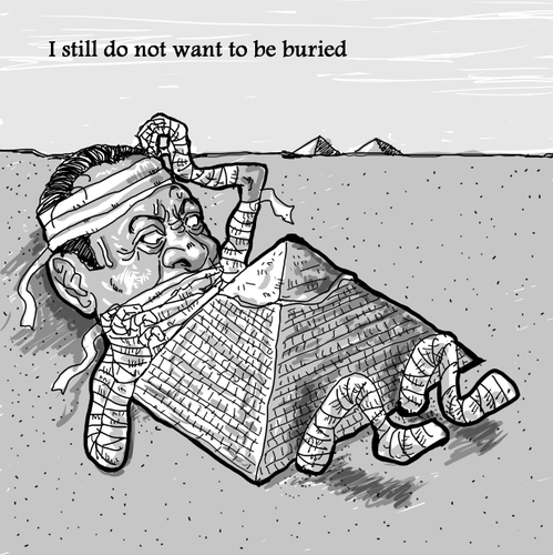 Cartoon: MUBARAK (medium) by takeshioekaki tagged mubarak,egypt