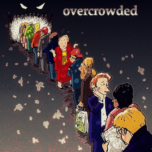 Cartoon: overcrowded (medium) by takeshioekaki tagged overcrowded
