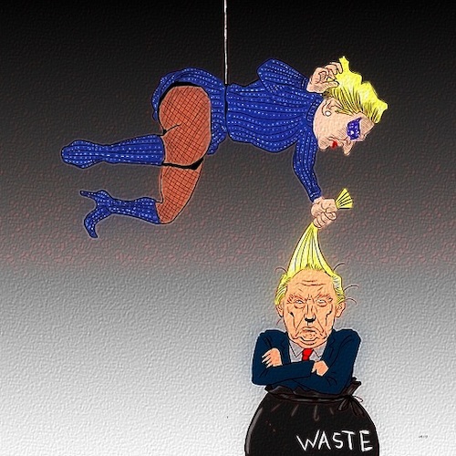 Cartoon: refuse (medium) by takeshioekaki tagged trump
