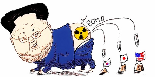 Cartoon: target (medium) by takeshioekaki tagged dprk