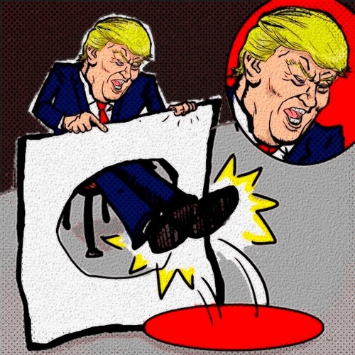 Cartoon: Trump (medium) by takeshioekaki tagged trump