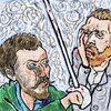 Cartoon: Gogh VS (small) by takeshioekaki tagged gogh,gauguin