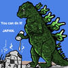 Cartoon: you can do it! (small) by takeshioekaki tagged godzilla,japan