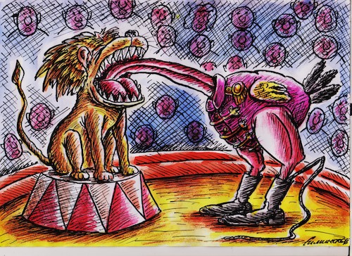 Cartoon: Dompteur (medium) by vadim siminoga tagged zahmer,psychologie,tiere