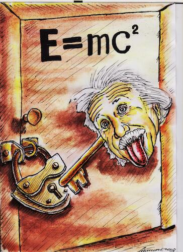 Cartoon: Einstein (medium) by vadim siminoga tagged scientist,physicist,legend,laureate,nobel,prize
