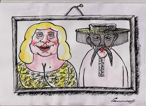 Cartoon: idyll (medium) by vadim siminoga tagged bee,henpecked,family,violence,protection,divorce,sting