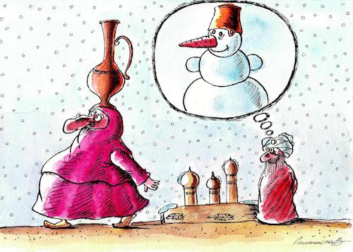 Cartoon: snowman (medium) by vadim siminoga tagged snowman