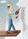 Cartoon: Faulty protection (small) by Orhan ATES tagged working,worker,protection,human,faulty,safety,humanity,accident,be,careful