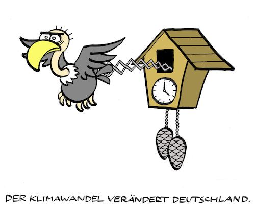 Cartoon: Klimauhr (medium) by Bregenwurst tagged klimawandel,erderwärmung,hitzewelle,uhren