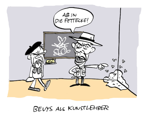Cartoon: Lipid (medium) by Bregenwurst tagged beuys,fett,ecke,pädagogik,kunst