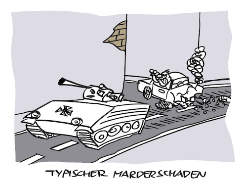 Cartoon: Mardig (medium) by Bregenwurst tagged marder,schaden,platt,auto