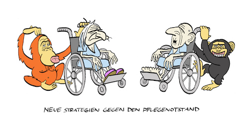 Cartoon: Pflegenot (medium) by Bregenwurst tagged pflege,fachkräftemangel,pflegenotstand,gesundheit