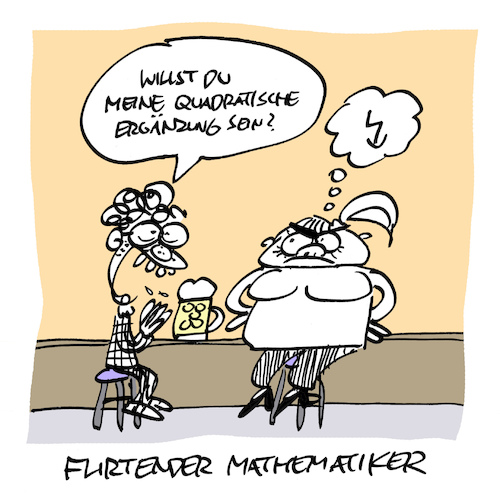 Cartoon: Quadrat (medium) by Bregenwurst tagged math2022,quadratische,ergänzung,mathematiker,flirt