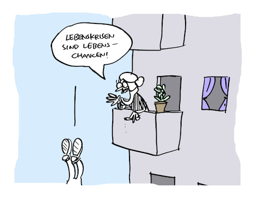 Cartoon: Runter (medium) by Bregenwurst tagged lebenskrisen,lebenschancen,suizid,selbstmord