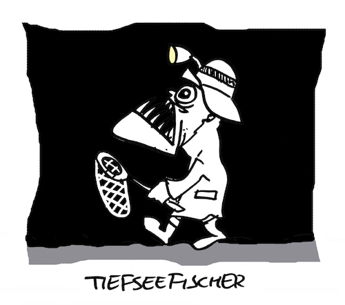 Cartoon: Tief (medium) by Bregenwurst tagged tiefseefisch,fischer,angler